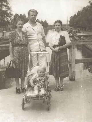 Walerian Głuszko z żoną Gertrudą (z prawej)